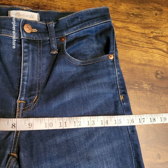Madewell Jeans Size 28 Skinny 9" High Riser Larkspur Wash F8990 Stretch Denim - Picture 7 of 11